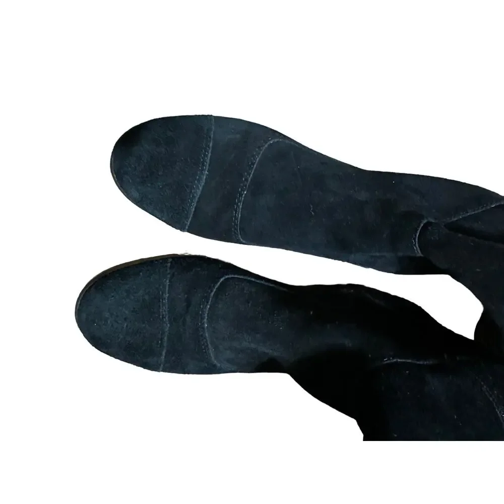 Wythe NY ray‎ black suede knee high boots size 38